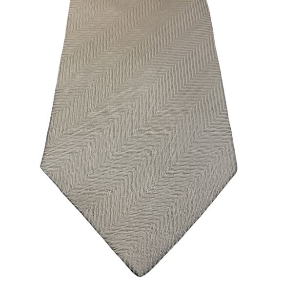 Giorgio Armani Cravatte Beige Woven Neck Tie Silk‎ Blend 56 X 3.75 Vtg Short - Picture 6 of 9